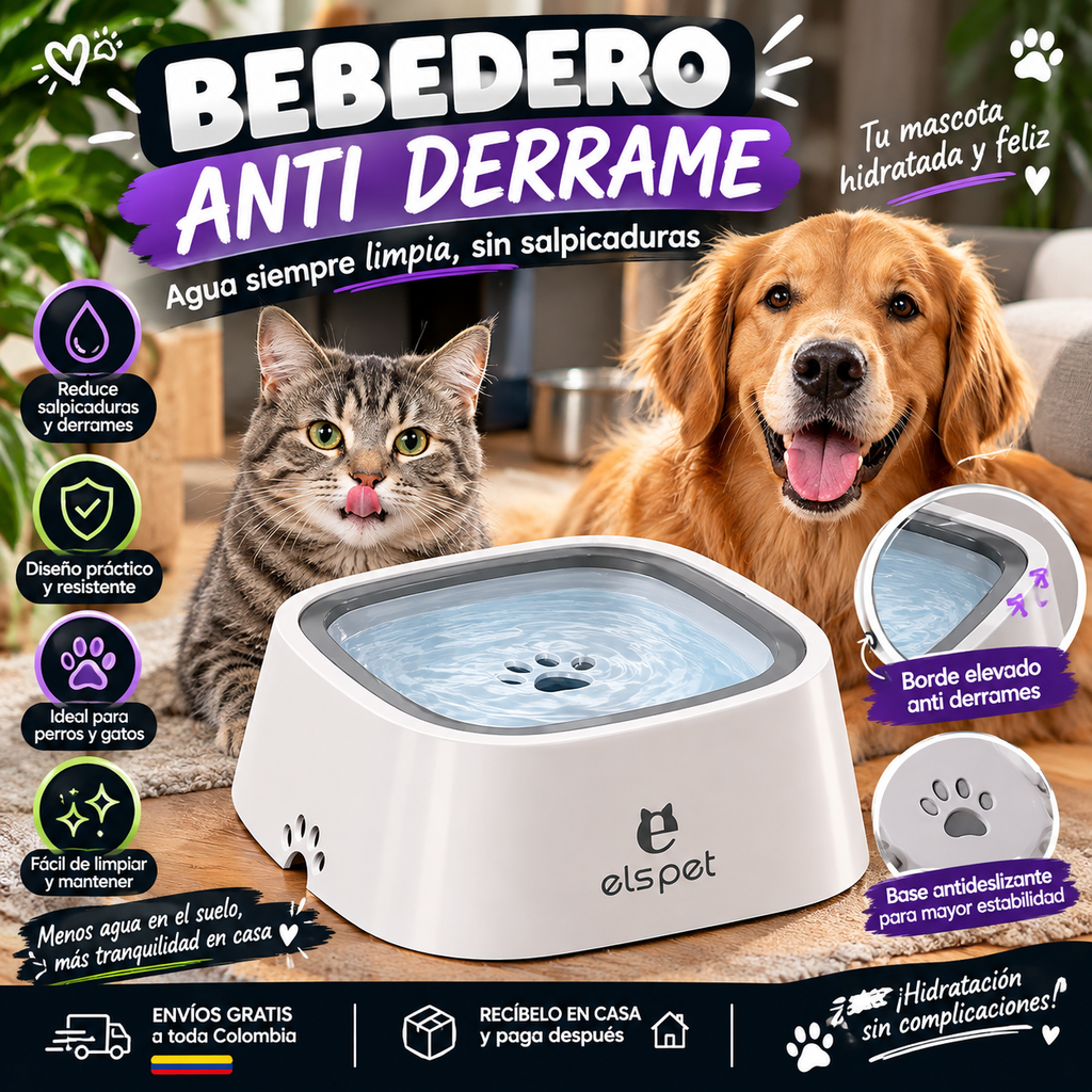 bebedero anti derrame  PARA MASCOTAS 🐶🐱