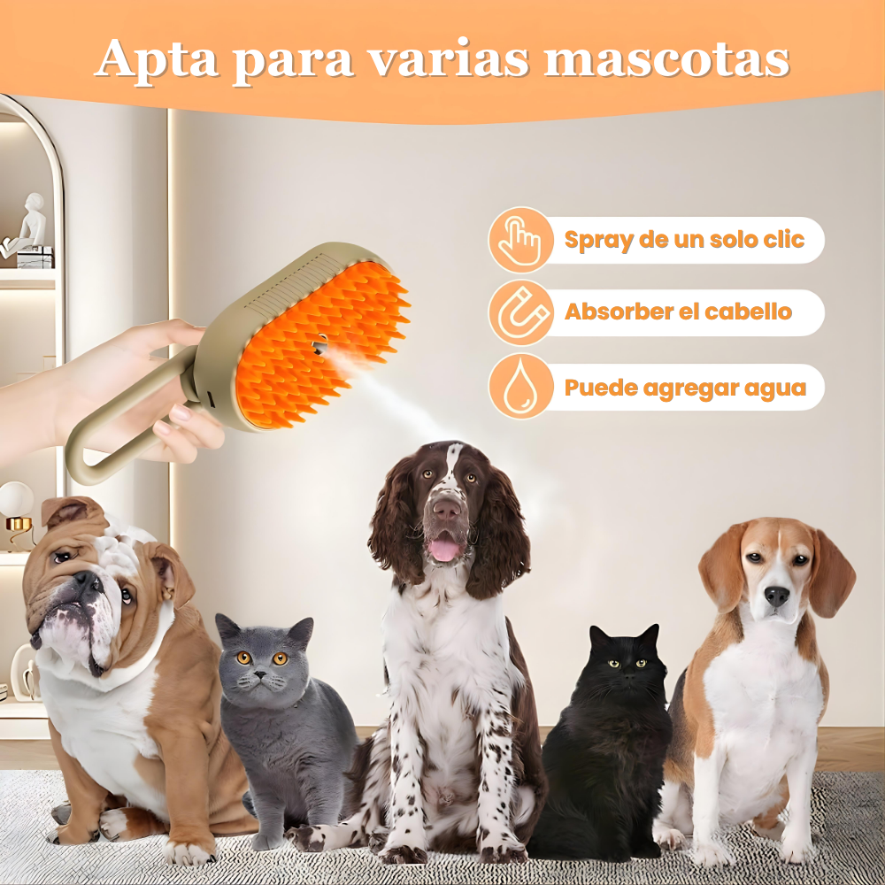 Cepillo de vapor para mascotas