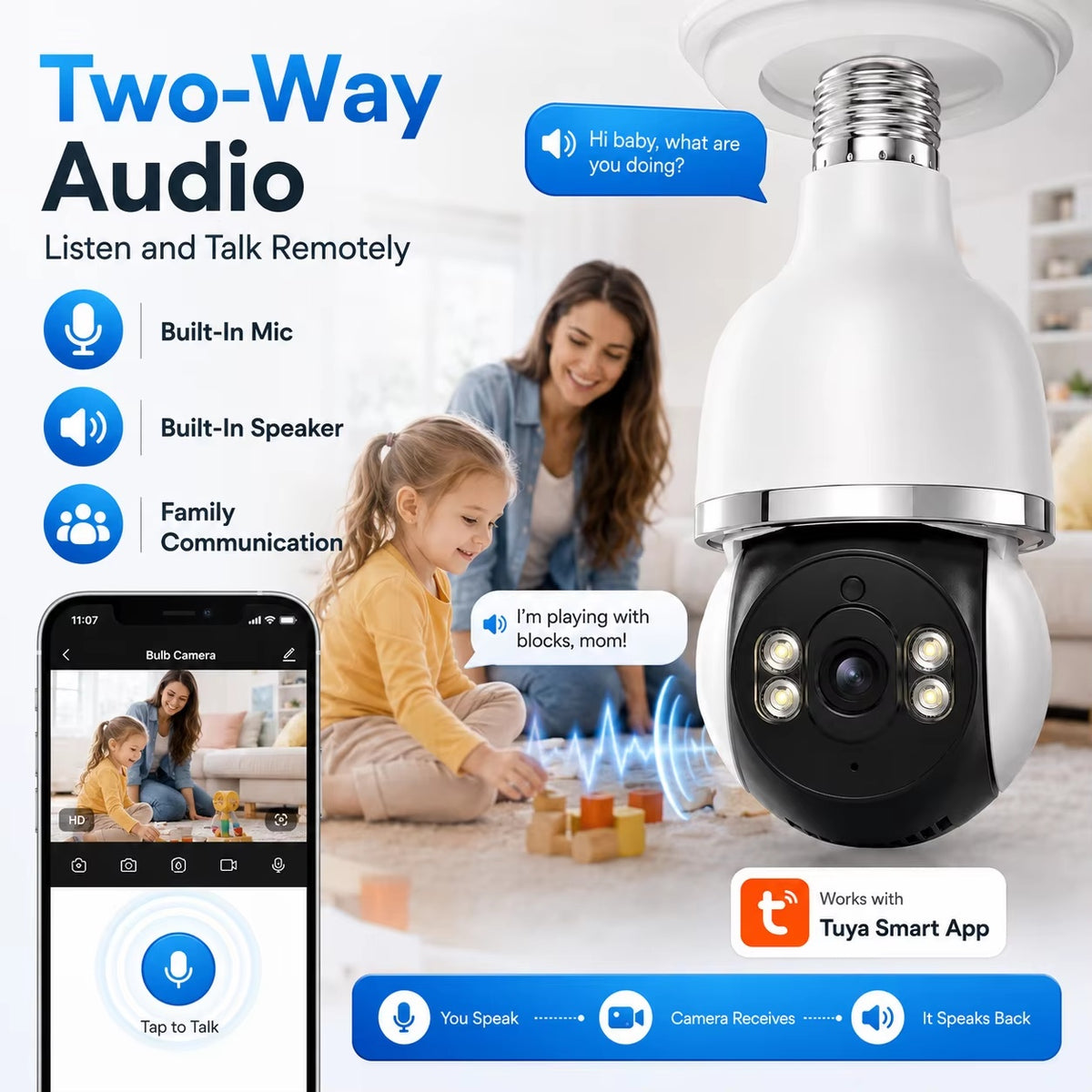 Camara Panoramica Seguridad Wifi 360
